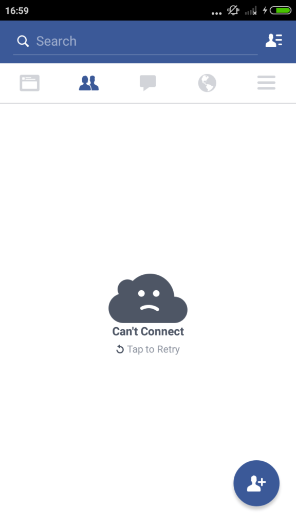 Facebook does a great job on the offline UI